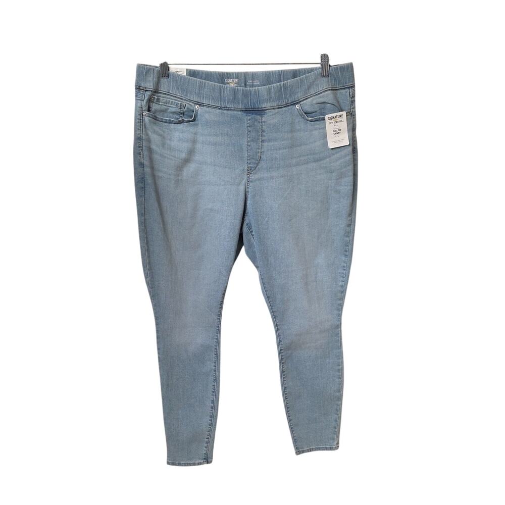 Signature by Levi Strauss Totally Shaping Pull On Skinny Jeans Women Plus 20 NWT